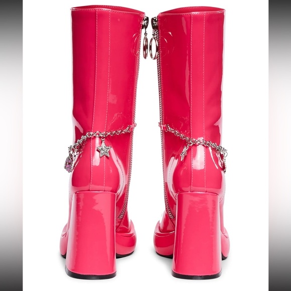 DOLLS KILL pink charmed platform boots - Picture 4 of 5